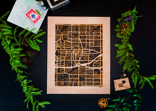Arvada, CO City Street Map | Modern Wood Wall Art in a Minimalist design. 2 sizes