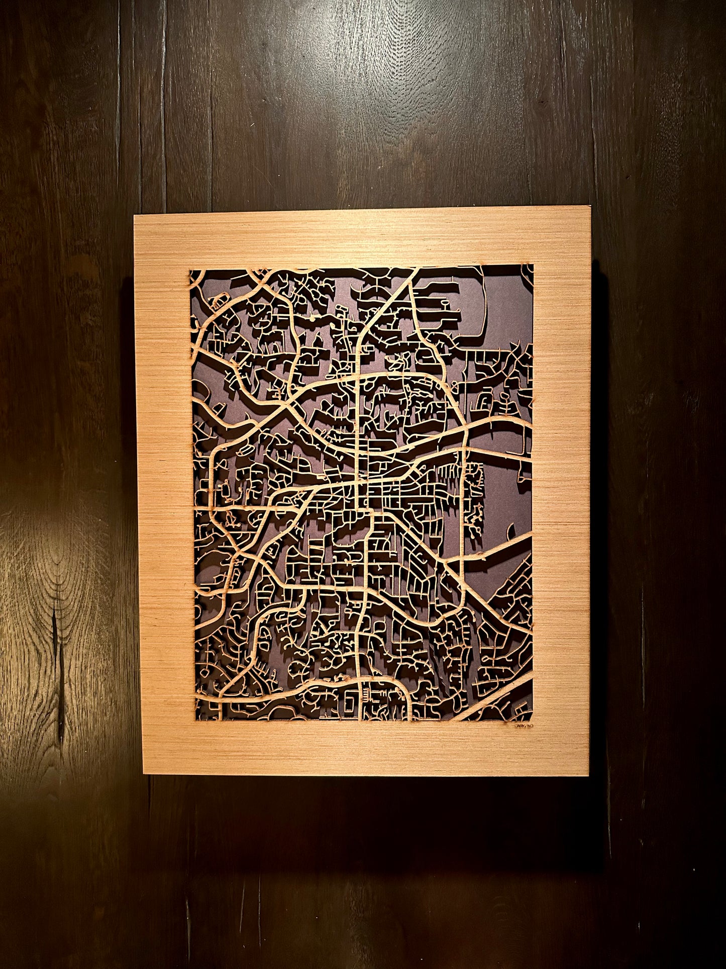 Cary, NC City Street Map | Modern Wood Wall Art in a Minimalist design. 2 sizes