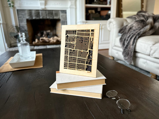 Abilene, TX City Street Map | Modern Wood Wall Art in a Minimalist design. 2 sizes