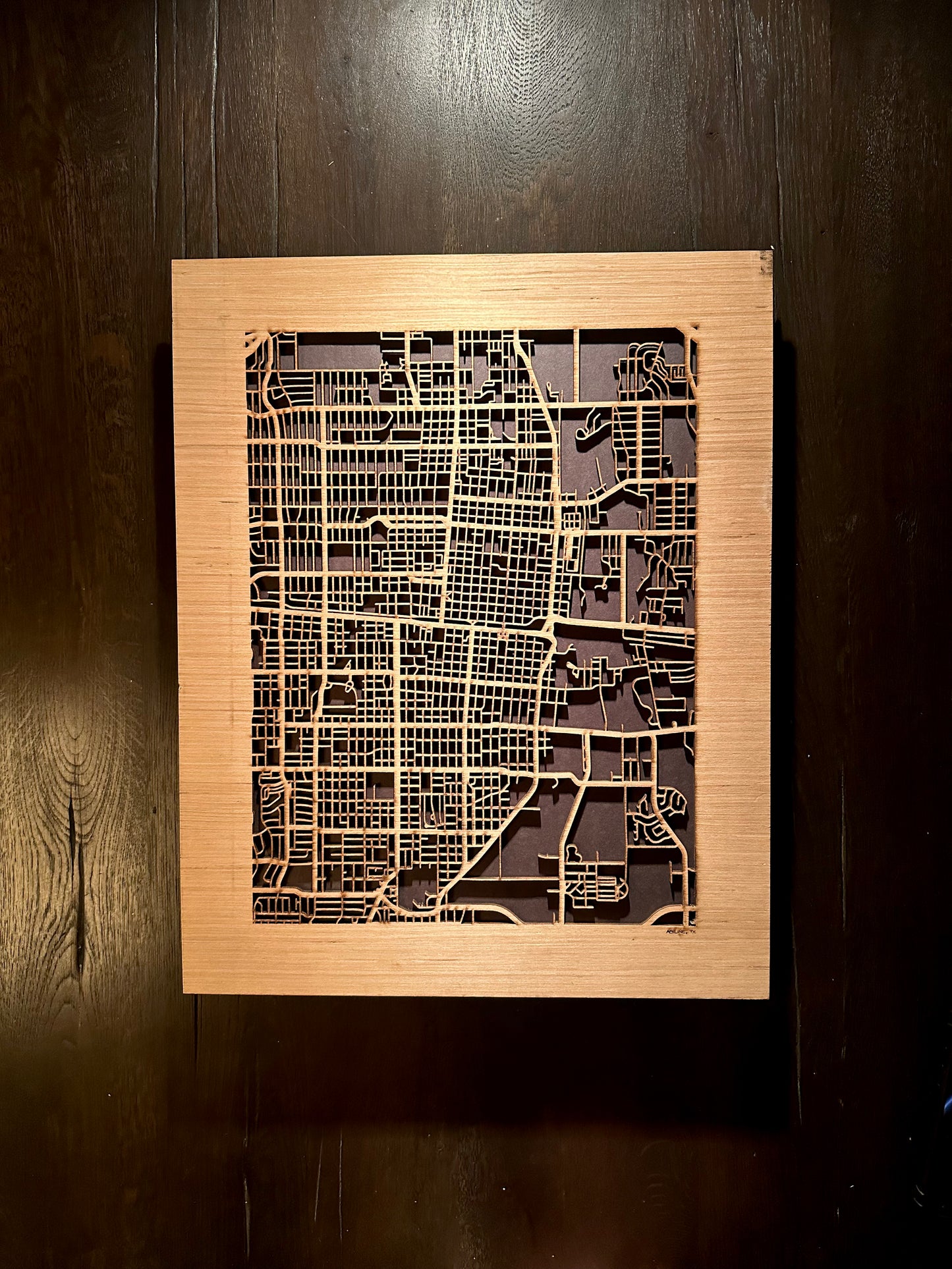 Abilene, TX City Street Map | Modern Wood Wall Art in a Minimalist design. 2 sizes