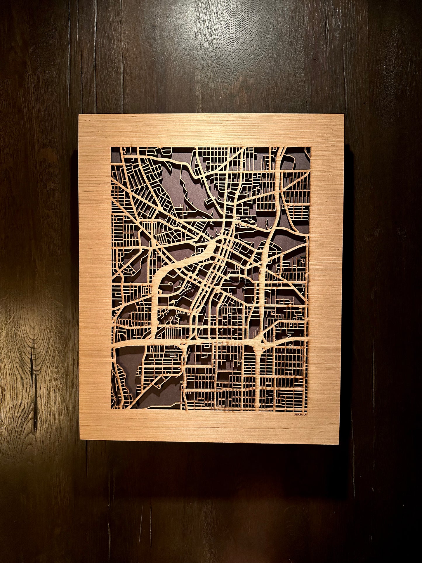 Akron, OH City Street Map | Modern Wood Wall Art in a Minimalist design. 2 sizes
