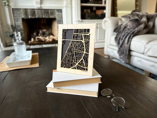 Antwerp, Belgium City Street Map | Modern Wood Wall Art in a Minimalist design. 2 sizes (Copy)