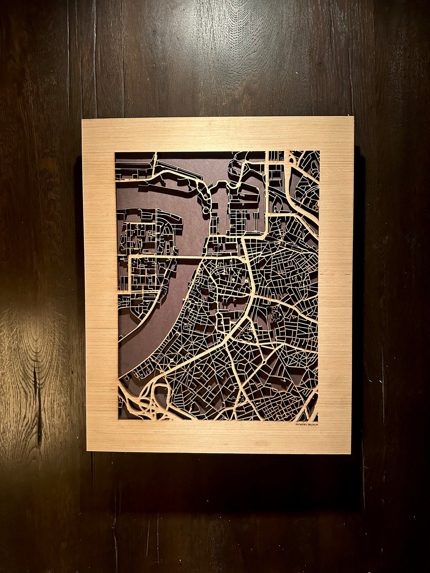 Antwerp, Belgium City Street Map | Modern Wood Wall Art in a Minimalist design. 2 sizes (Copy)
