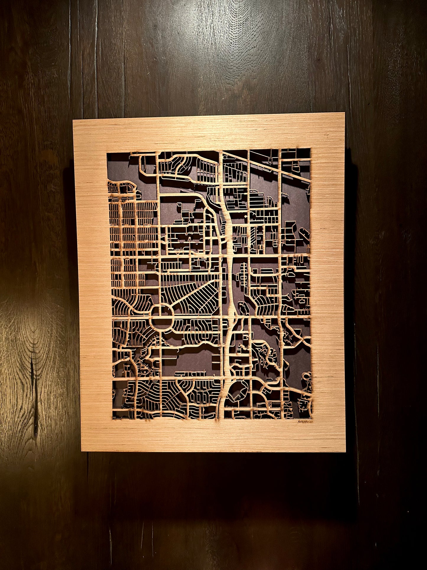 Aurora, CO City Street Map | Modern Wood Wall Art in a Minimalist design. 2 sizes
