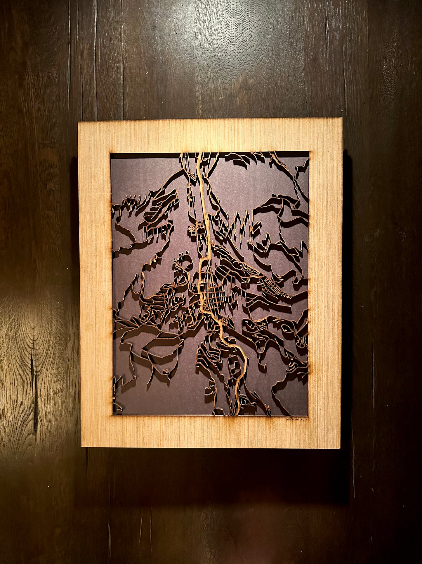 Breckenridge, CO City Street Map | Modern Wood Wall Art in a Minimalist design. 2 sizes