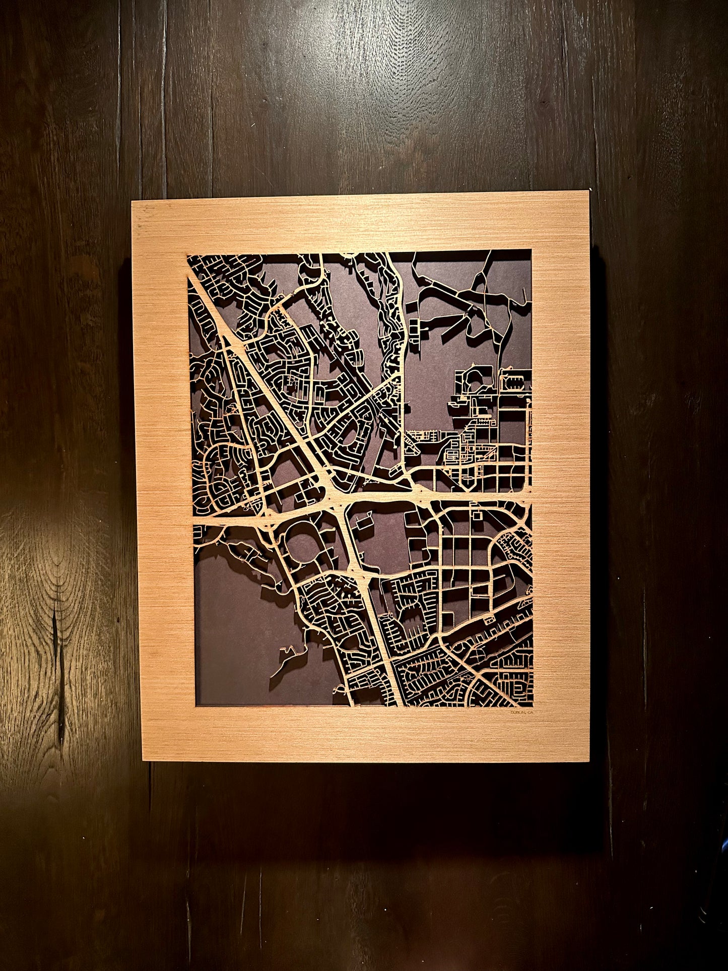 Dublin, CA City Street Map | Modern Wood Wall Art in a Minimalist design. 2 sizes