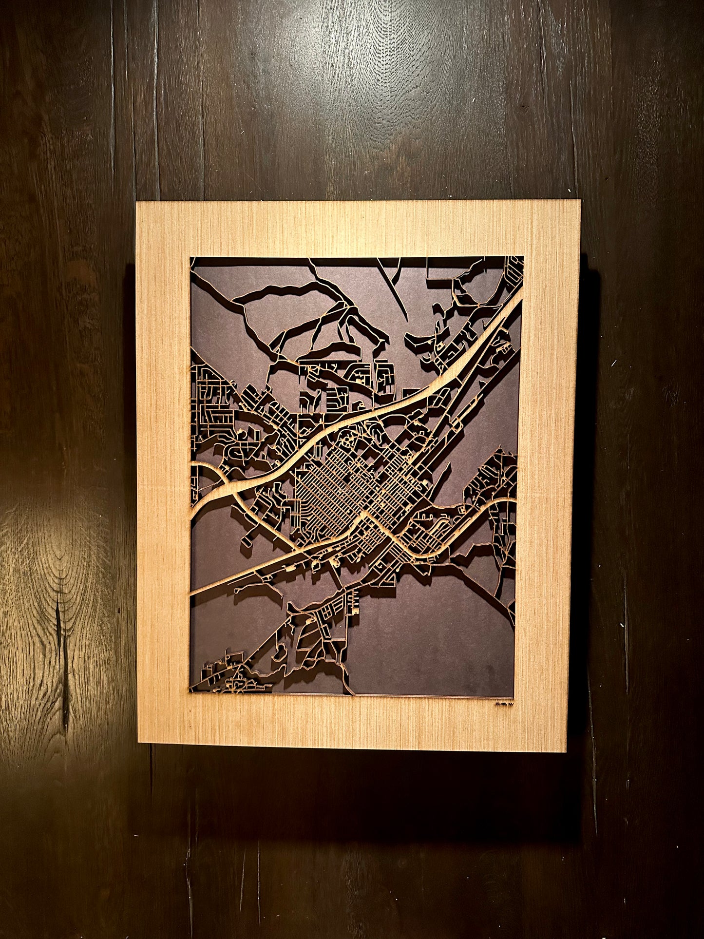 Elko, NV City Street Map | Modern Wood Wall Art in a Minimalist design. 2 sizes