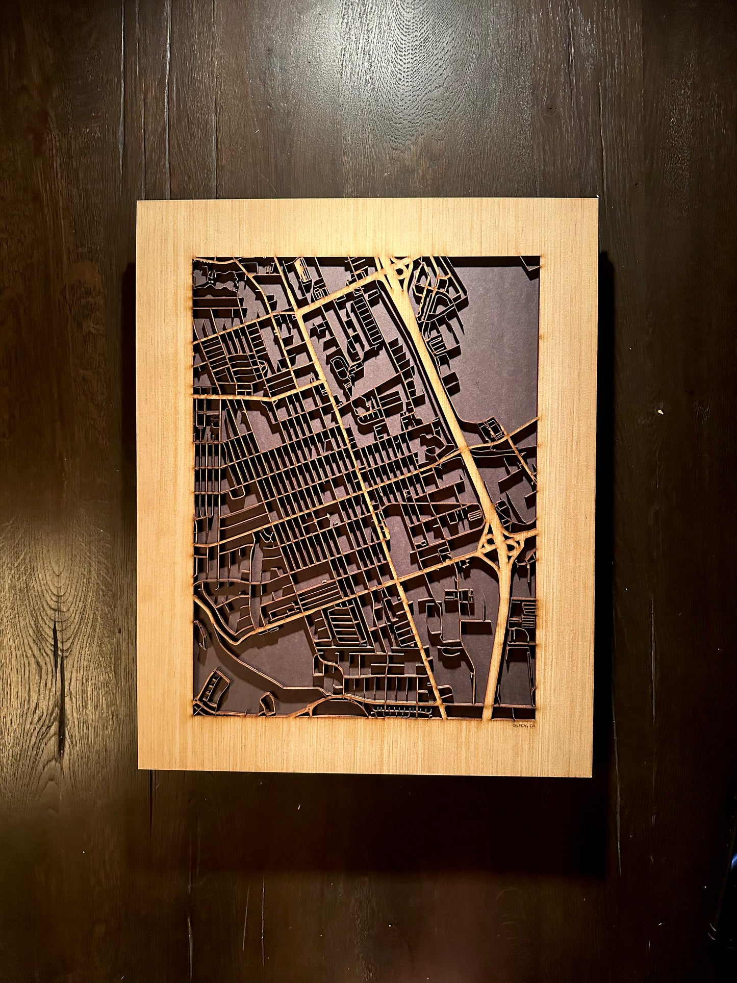 Gilroy, CA City Street Map | Modern Wood Wall Art in a Minimalist design. 2 sizes
