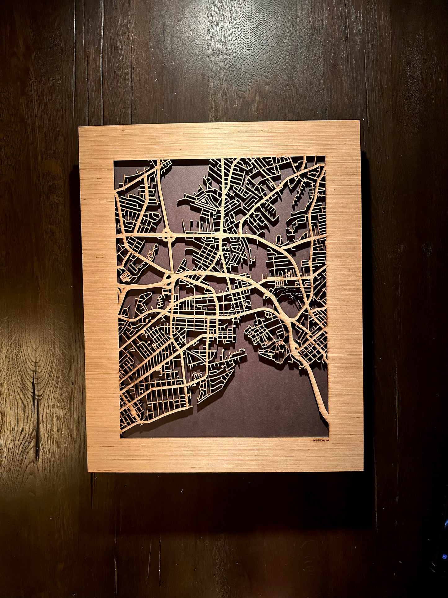 Hampton, VA City Street Map | Modern Wood Wall Art in a Minimalist design. 2 sizes