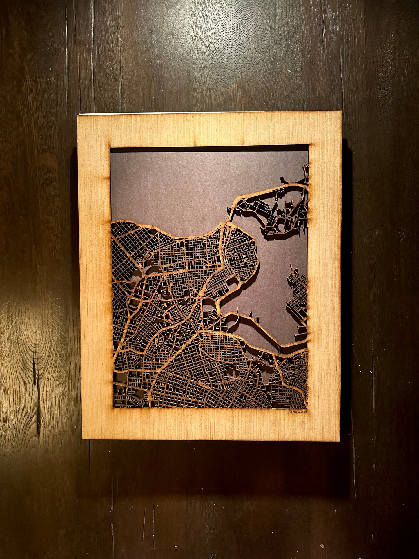 Havana, Cuba City Street Map | Modern Wood Wall Art in a Minimalist design. 2 sizes