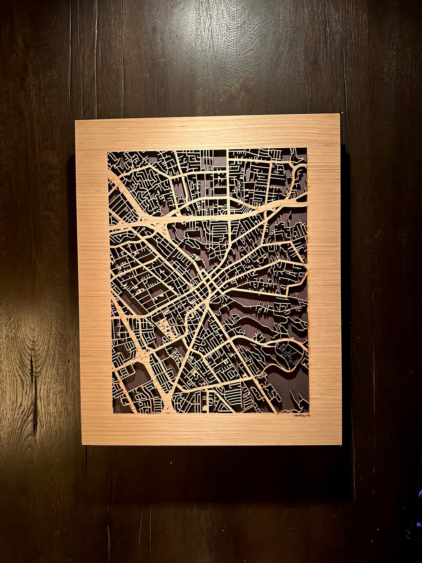 Hayward, CA City Street Map | Modern Wood Wall Art in a Minimalist design. 2 sizes
