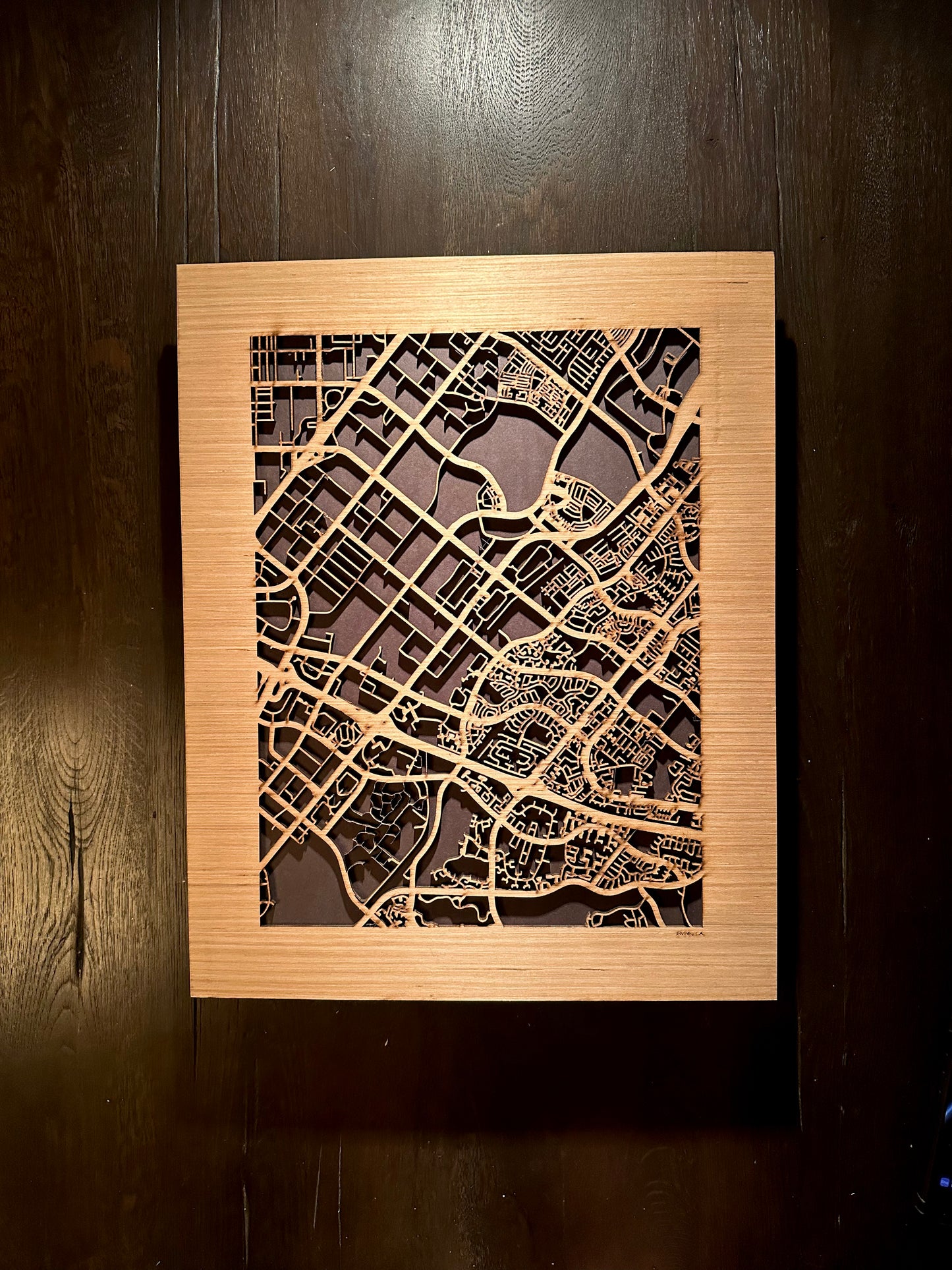 Irvine, CA City Street Map | Modern Wood Wall Art in a Minimalist design. 2 sizes