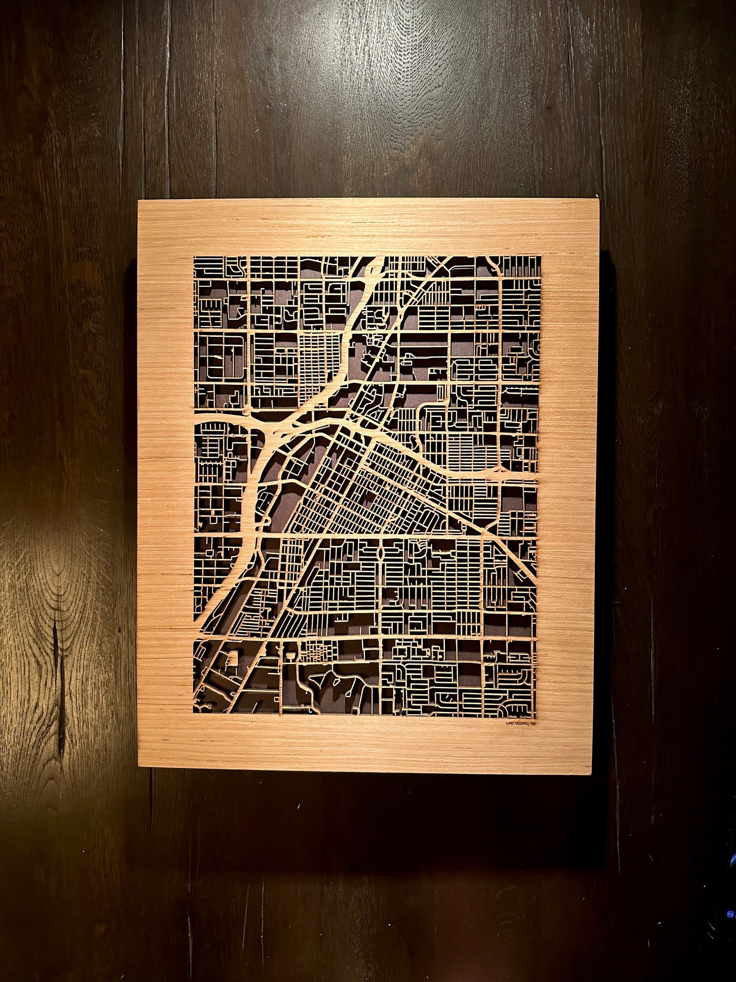 Las Vegas, NV City Street Map | Modern Wood Wall Art in a Minimalist design. 3 sizes