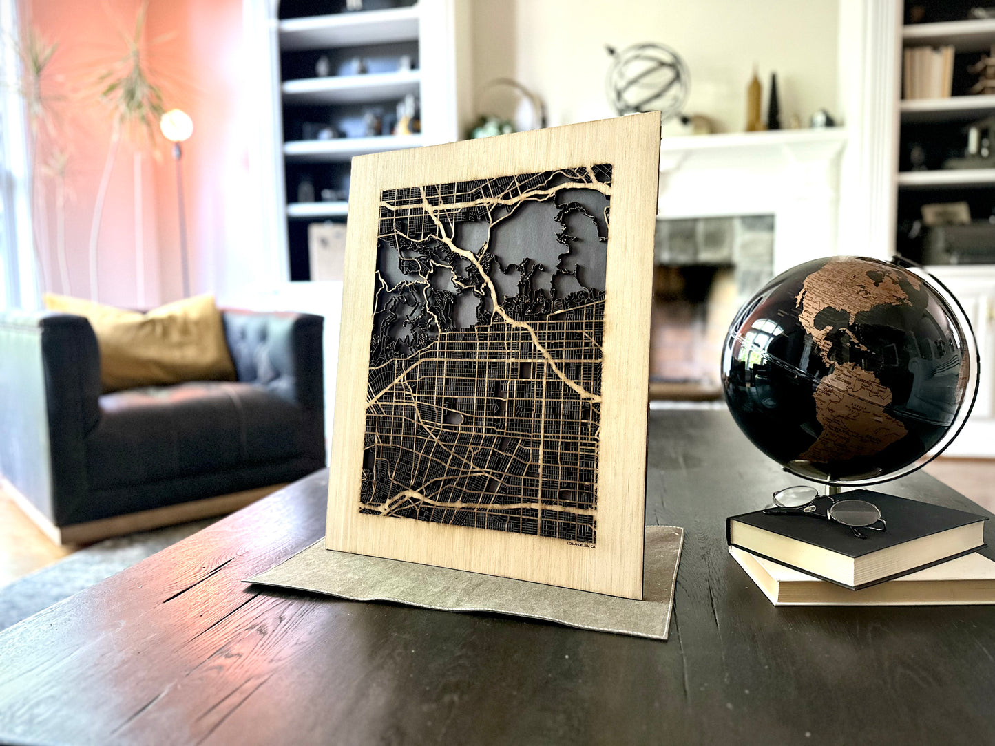 Los Angeles, CA City Street Map | Modern Wood Wall Art in a Minimalist design. 3 sizes