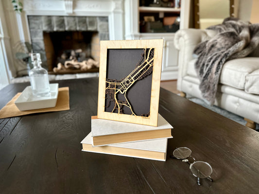 Madison, WI City Street Map | Modern Wood Wall Art in a Minimalist design. 2 sizes