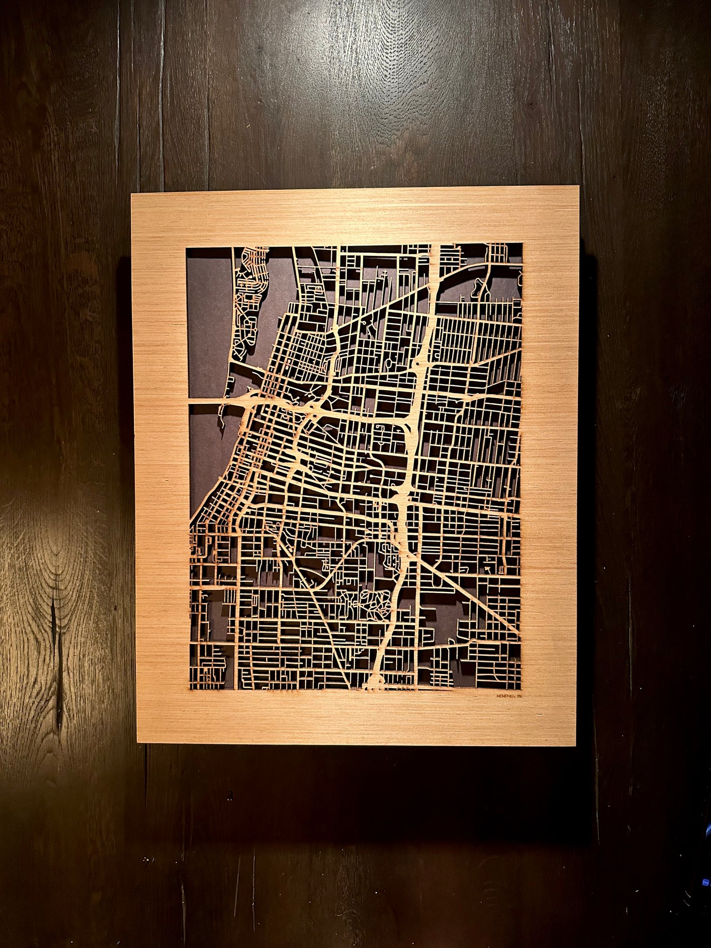 Memphis, TN City Street Map | Modern Wood Wall Art in a Minimalist design. 3 sizes