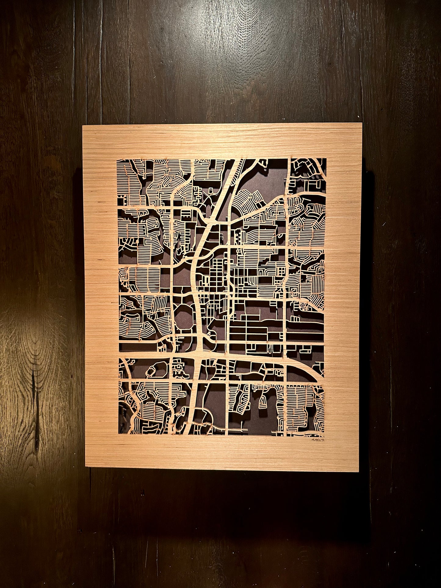 Plano, TX City Street Map | Modern Wood Wall Art in a Minimalist design. 2 sizes