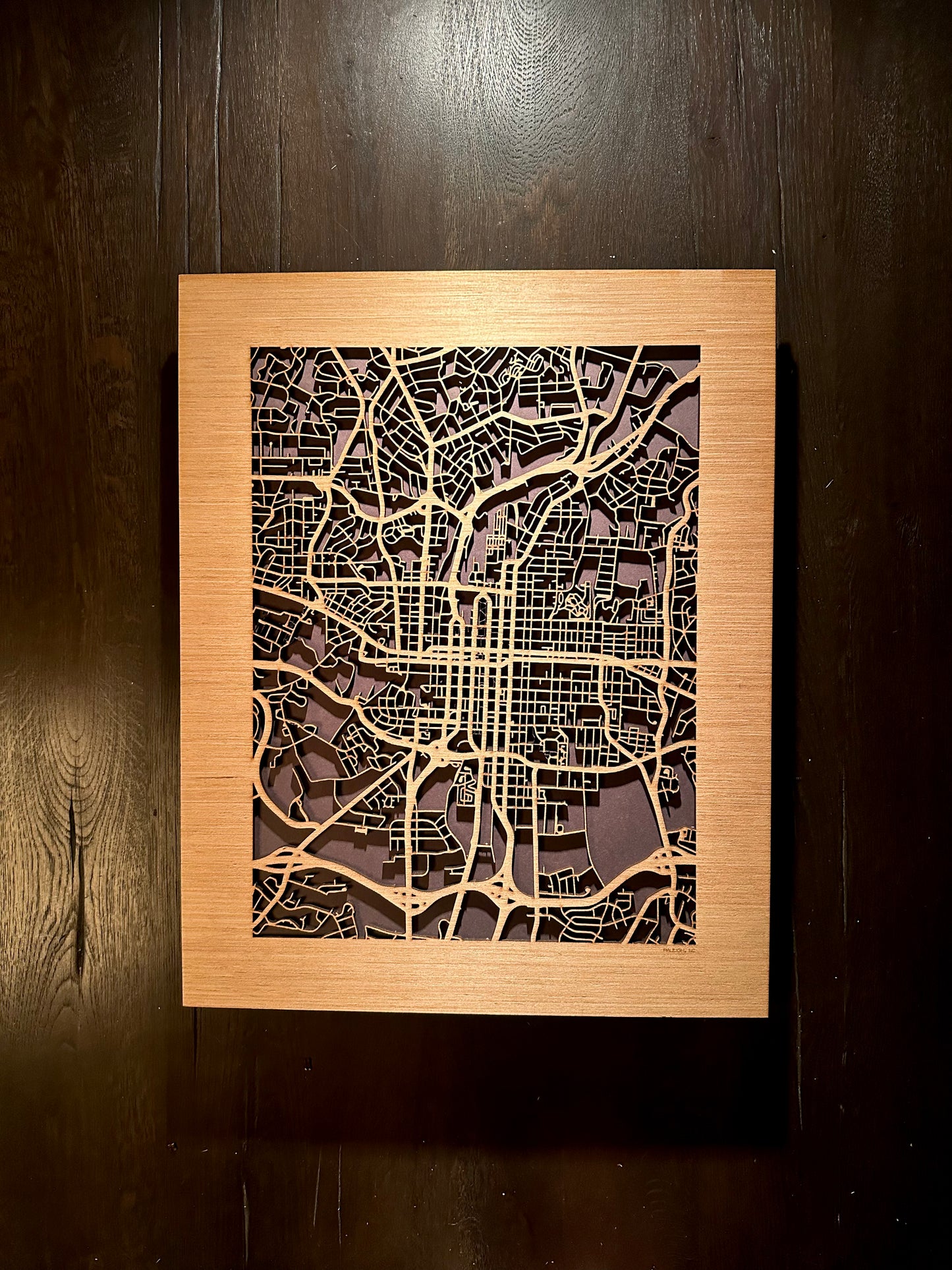 Raleigh, NC City Street Map | Modern Wood Wall Art in a Minimalist design. 2 sizes