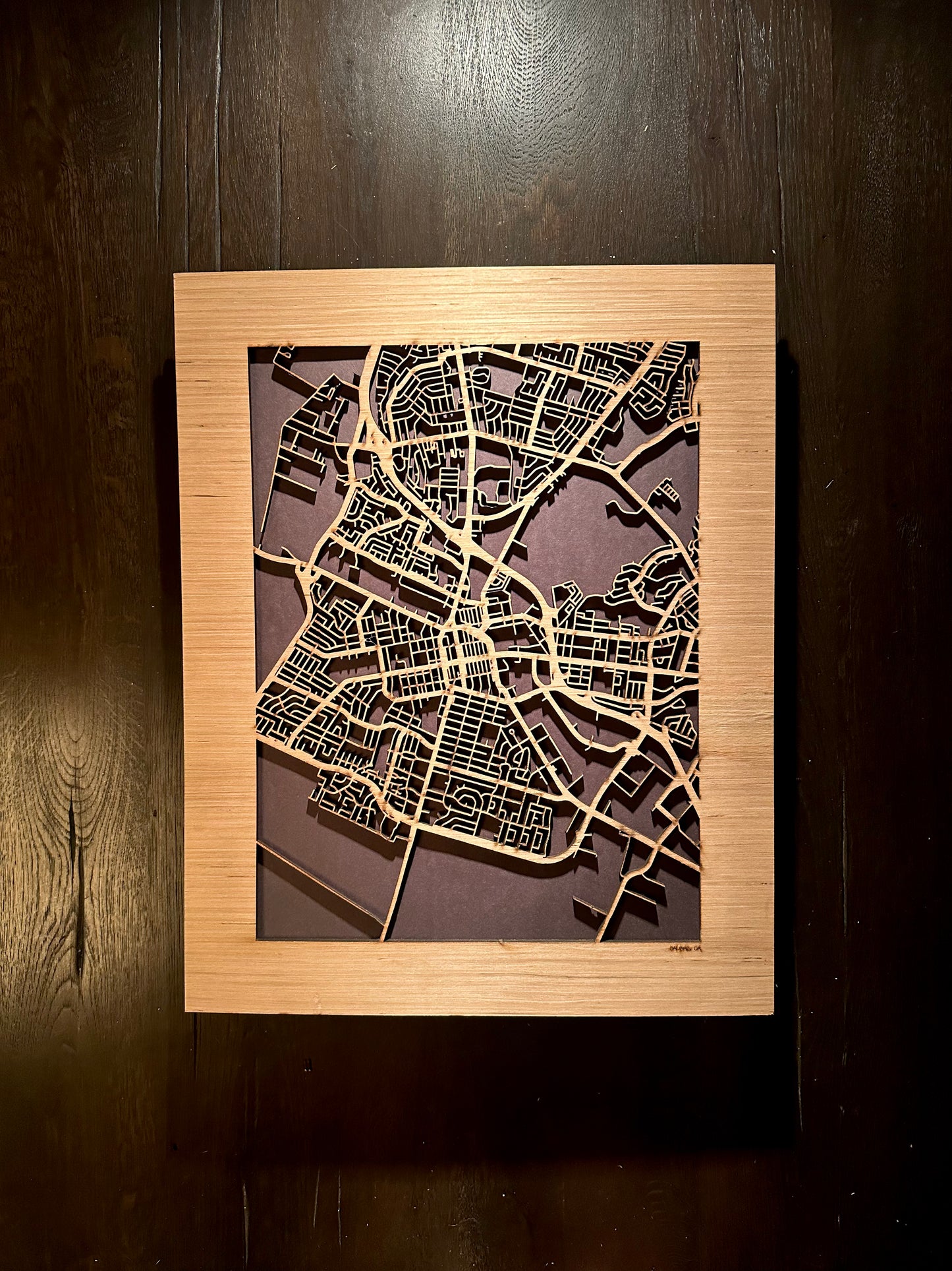 Salinas, CA City Street Map | Modern Wood Wall Art in a Minimalist design. 2 sizes