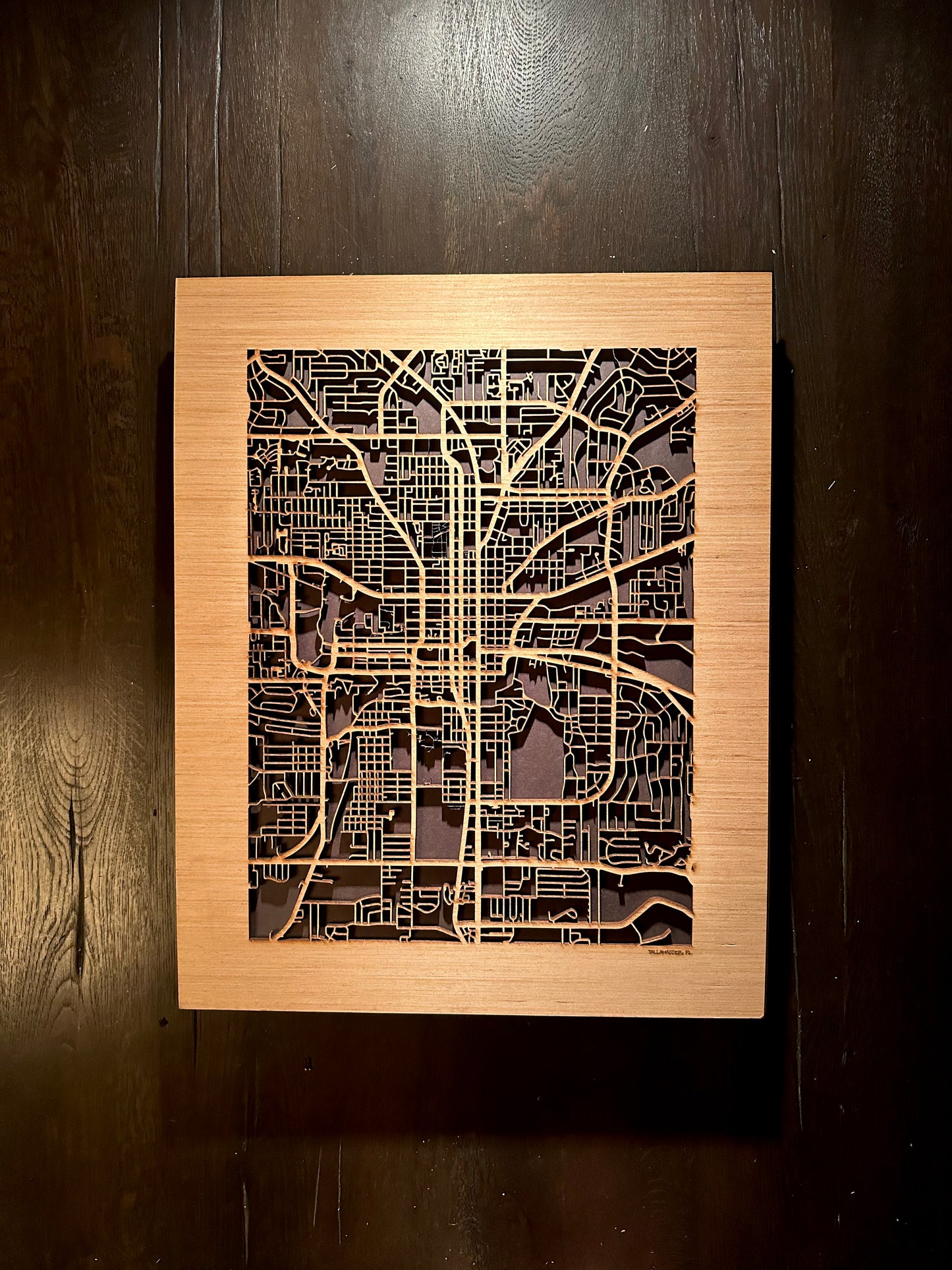 Tallahassee, FL City Street Map | Modern Wood Wall Art in a Minimalist design. 2 sizes