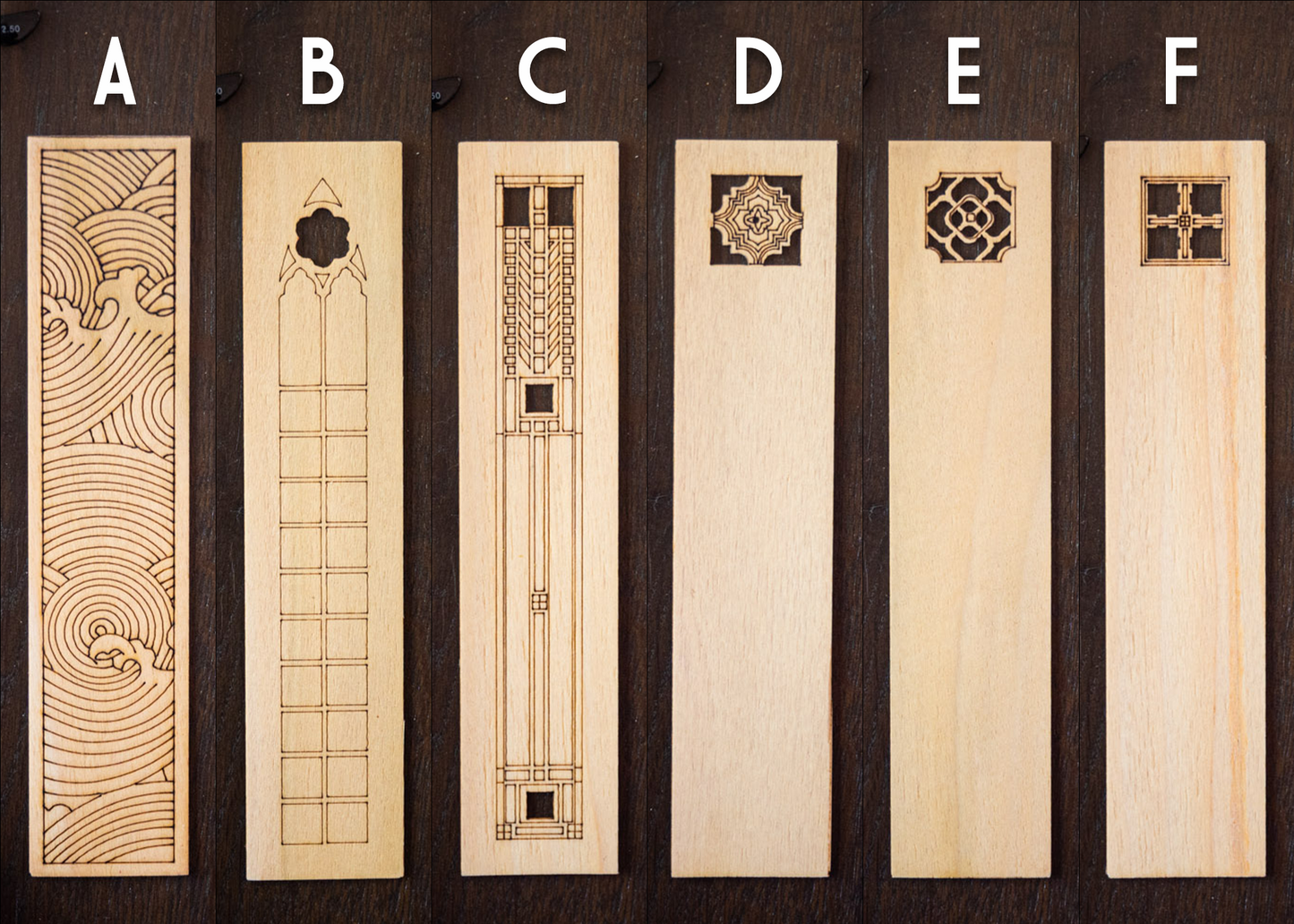 Wooden Bookmarks, an Architectural Collection of real wood place holders for people who are passionate about reading and love books