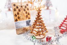 Load image into Gallery viewer, Christmas Tree Kit. Miniature Wooden desktop tree. 3D puzzle for the home or office.