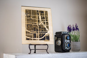 8x10" City Maps, Wooden Street Cutouts, 100 US cities