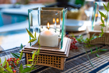 Load image into Gallery viewer, Tabletop Glass Fireplace, Gifts for him! 2 sizes: Warm up your patio &amp; heart with this lantern, add some light, and even roast S&#39;mores, too!