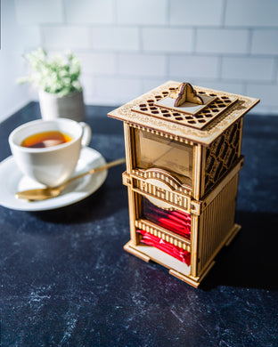 The Carlyle Collection: Your Tea Party Essentials, Tea holder, Cookie Jar, and Multipurpose Canister! Wooden 3D Kit, Assemble And Enjoy!