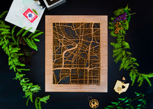 Load image into Gallery viewer, Akron, OH City Street Map | Modern Wood Wall Art in a Minimalist design. 2 sizes