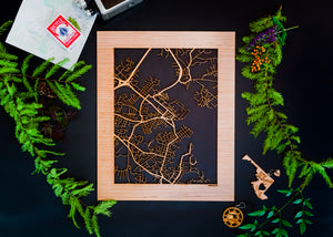 Annapolis, MD City Street Map | Modern Wood Wall Art in a Minimalist design. 2 sizes