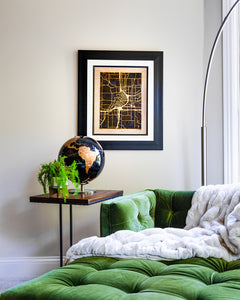 Atlanta, GA City Street Map | Modern Wood Wall Art in a Minimalist design. 3 sizes