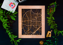 Load image into Gallery viewer, Auburn, AL City Street Map | Modern Wood Wall Art in a Minimalist design. 2 sizes