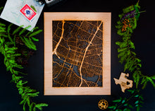 Load image into Gallery viewer, Austin, TX City Street Map | Modern Wood Wall Art in a Minimalist design. 2 sizes