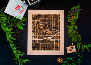 Arvada, CO City Street Map | Modern Wood Wall Art in a Minimalist design. 2 sizes