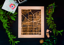Load image into Gallery viewer, Bakersfield, CA City Street Map | Modern Wood Wall Art in a Minimalist design. 2 sizes