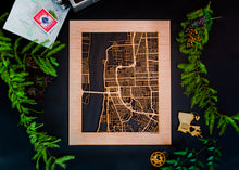Load image into Gallery viewer, Baton Rouge, LA City Street Map | Modern Wood Wall Art in a Minimalist design. 2 sizes