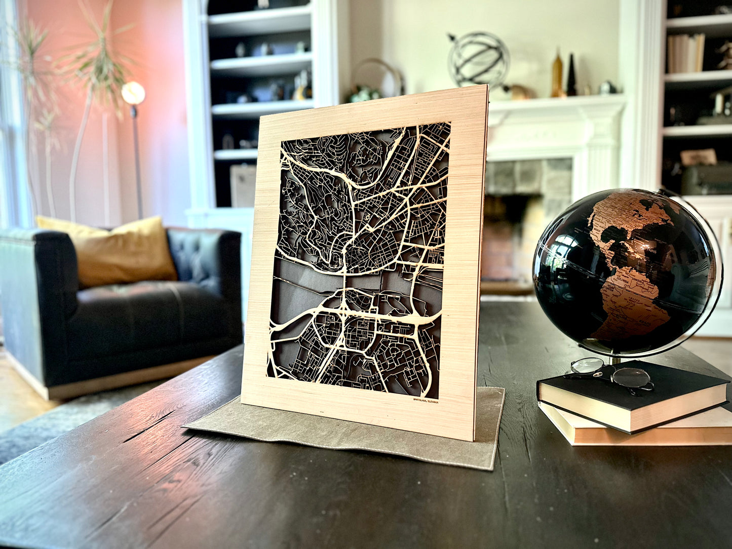 Bratislava, Slovakia City Street Map | Modern Wood Wall Art in a Minimalist design. 2 sizes
