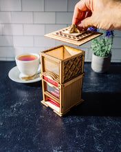 Load image into Gallery viewer, The Carlyle Collection: Your Tea Party Essentials, Tea holder, Cookie Jar, and Multipurpose Canister! Wooden 3D Kit, Assemble And Enjoy!