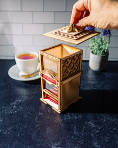 The Carlyle Collection: Your Tea Party Essentials, Tea holder, Cookie Jar, and Multipurpose Canister! Wooden 3D Kit, Assemble And Enjoy!