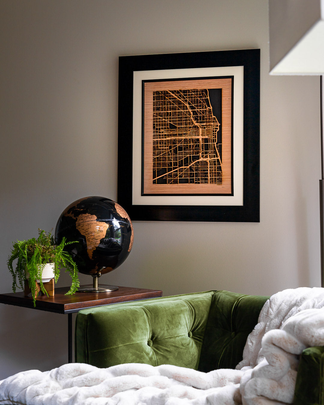 Chicago, IL City Street Map | Modern Wood Wall Art in a Minimalist design. 3 sizes
