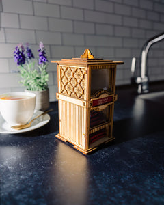 The Carlyle Collection: Your Tea Party Essentials, Tea holder, Cookie Jar, and Multipurpose Canister! Wooden 3D Kit, Assemble And Enjoy!