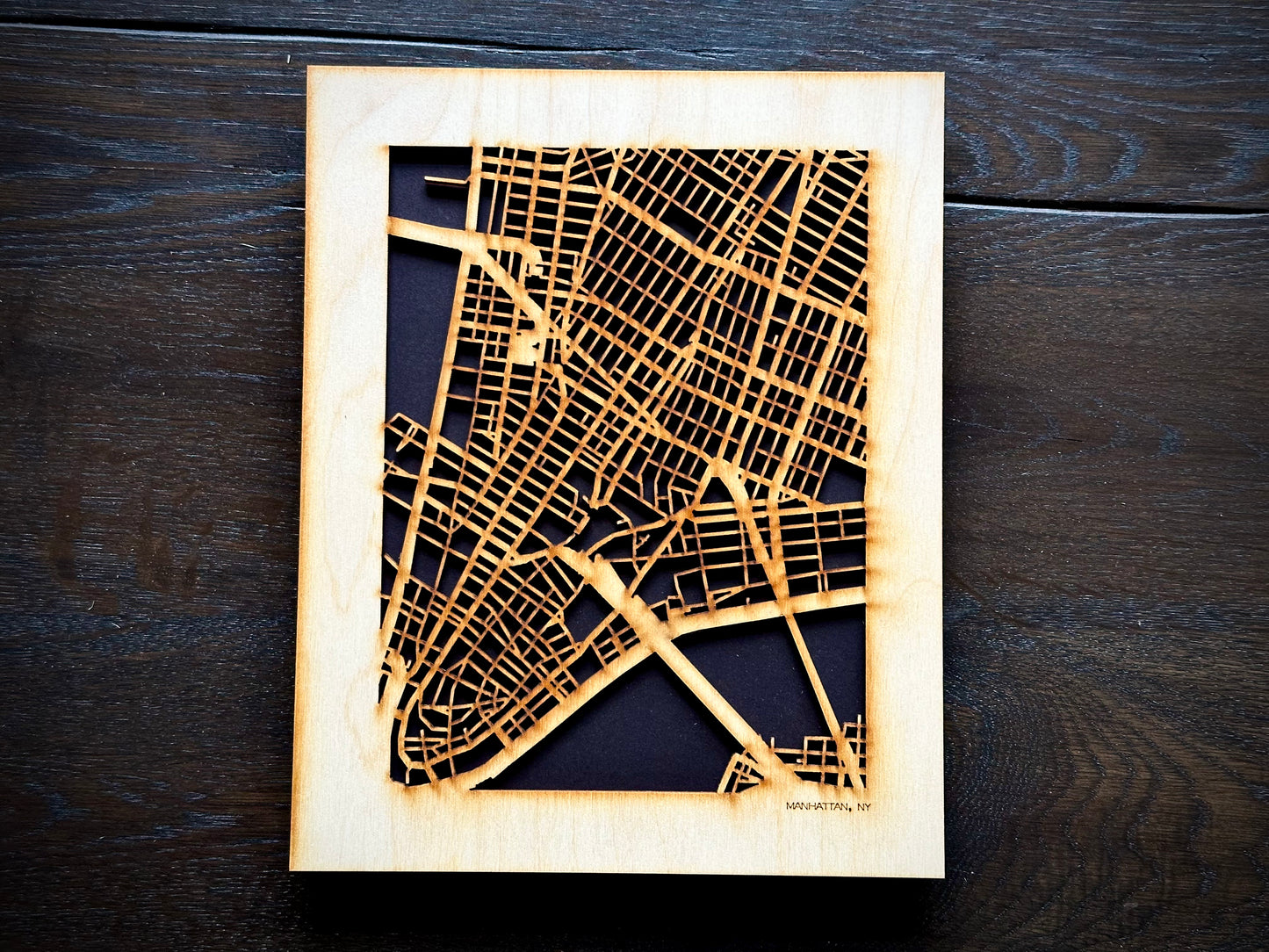 New York City, NY City Street Map | Modern Wood Wall Art in a Minimalist design. 3 sizes