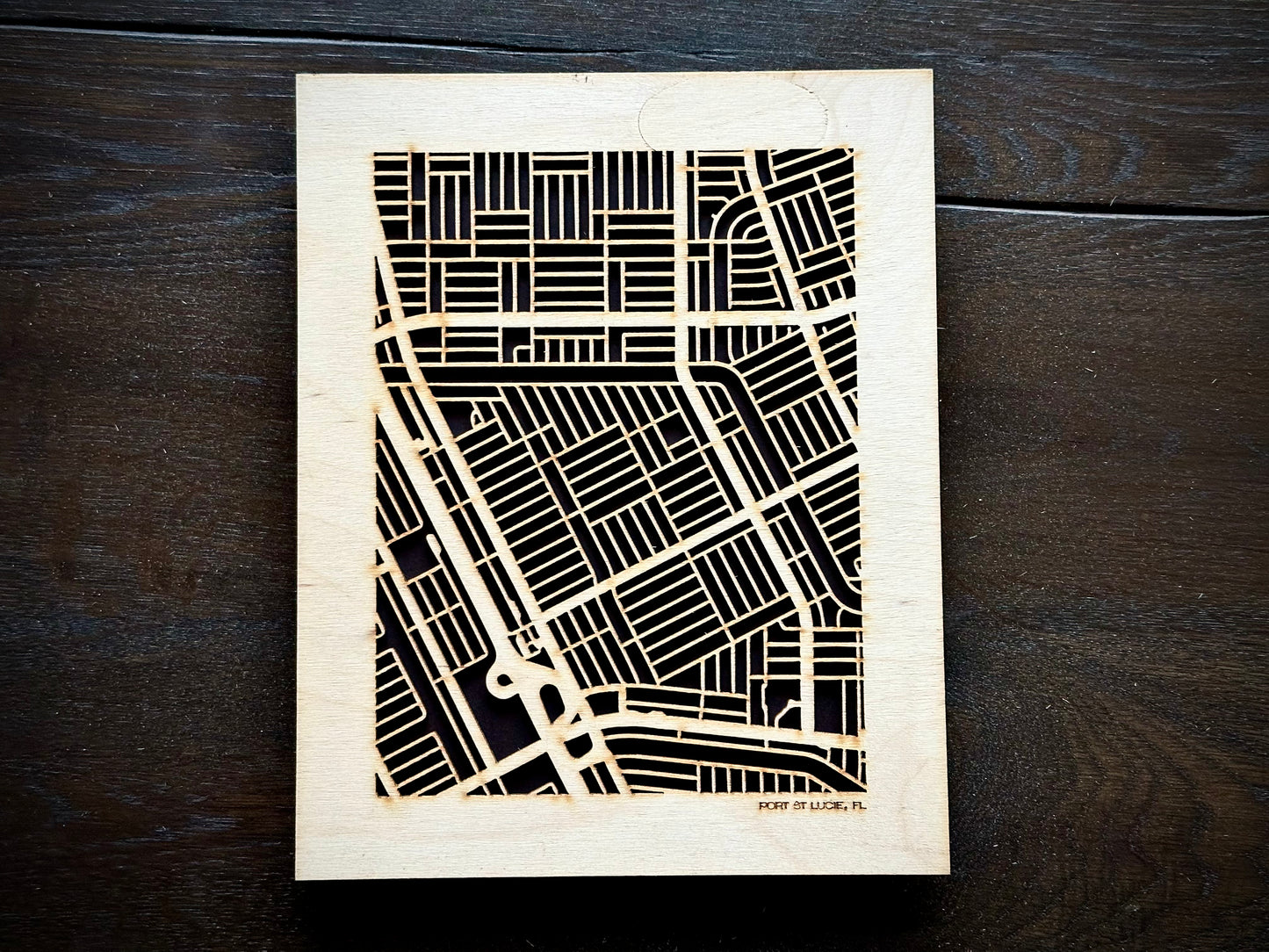 Port St Lucie, FL City Street Map | Modern Wood Wall Art in a Minimalist design. 2 sizes