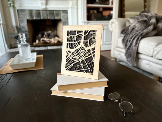 St. Paul, MN City Street Map | Modern Wood Wall Art in a Minimalist design. 2 sizes