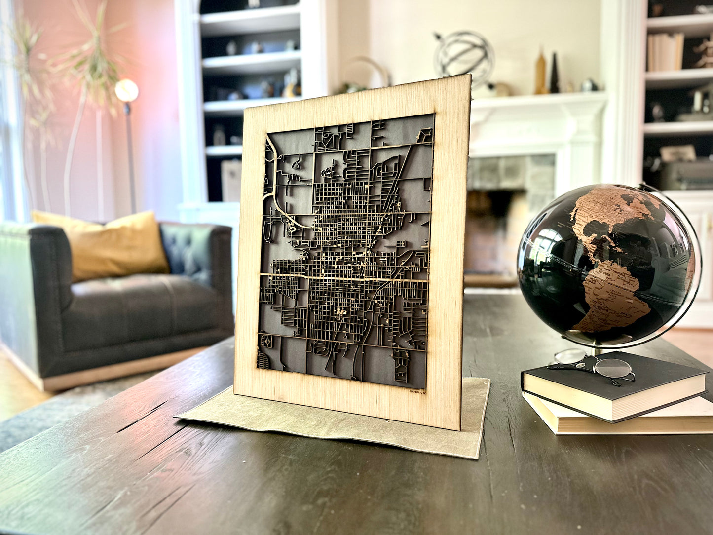 Aberdeen, SD City Street Map | Modern Wood Wall Art in a Minimalist design. 2 sizes