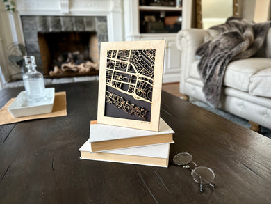 Abu Dhabi, UAE City Street Map | Modern Wood Wall Art in a Minimalist design. 2 sizes