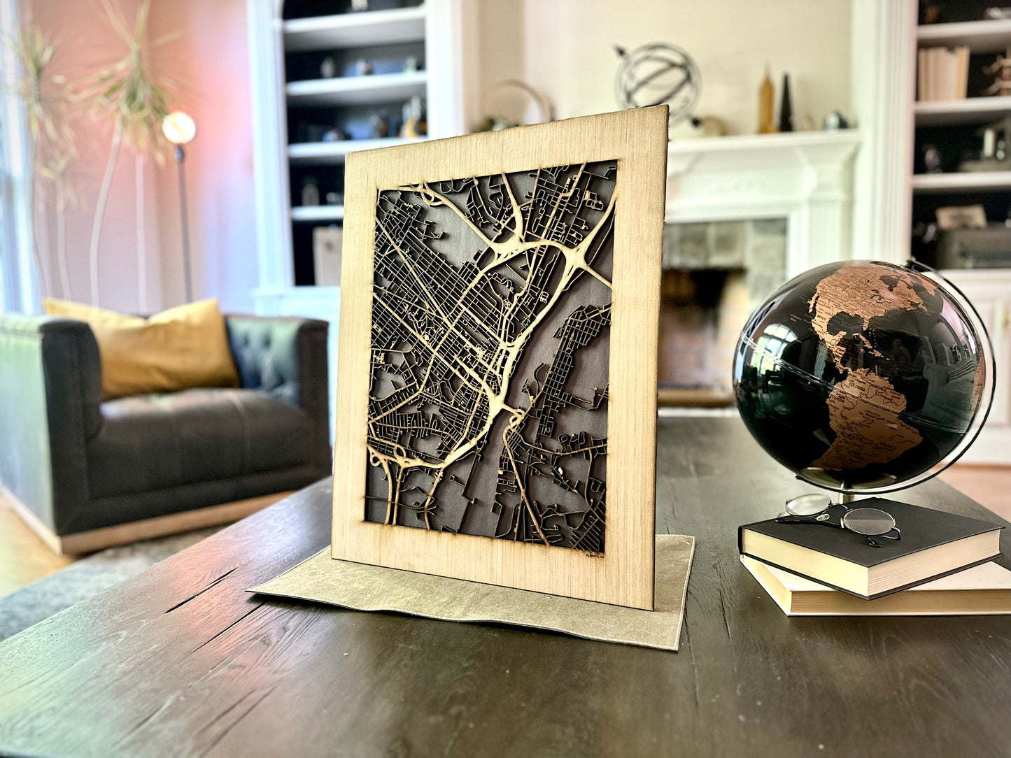 Albany, NY City Street Map | Modern Wood Wall Art in a Minimalist design. 2 sizes