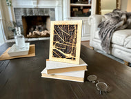 Alexandria, VA City Street Map | Modern Wood Wall Art in a Minimalist design. 2 sizes