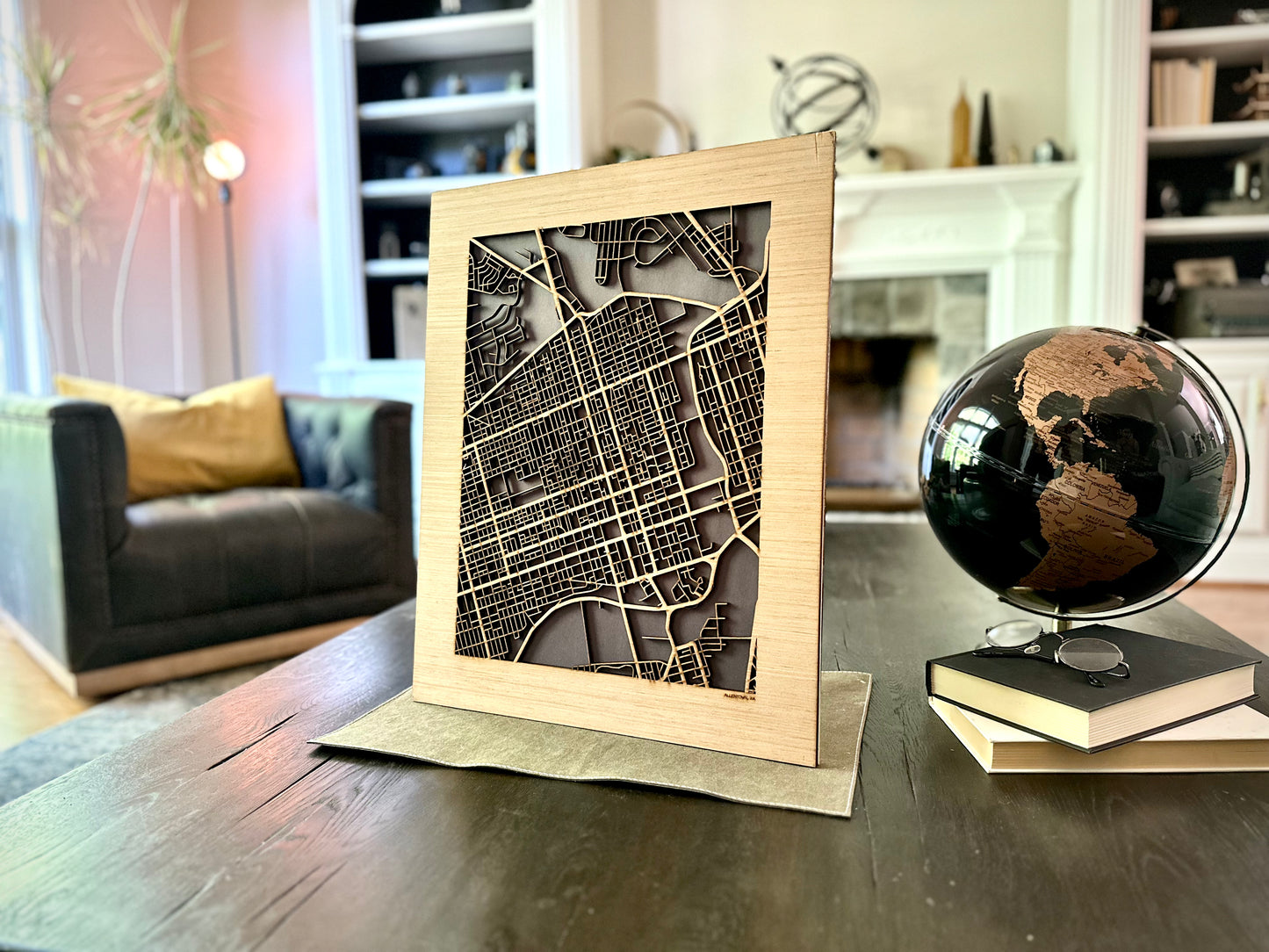 Allentown, PA City Street Map | Modern Wood Wall Art in a Minimalist design. 2 sizes